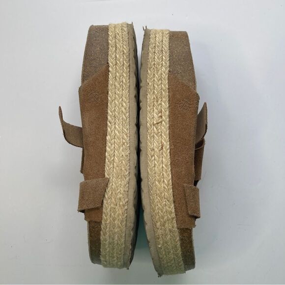 Yokono Two Band Wedge Birk like Sandals in Suede Size 9 - Picture 4 of 9